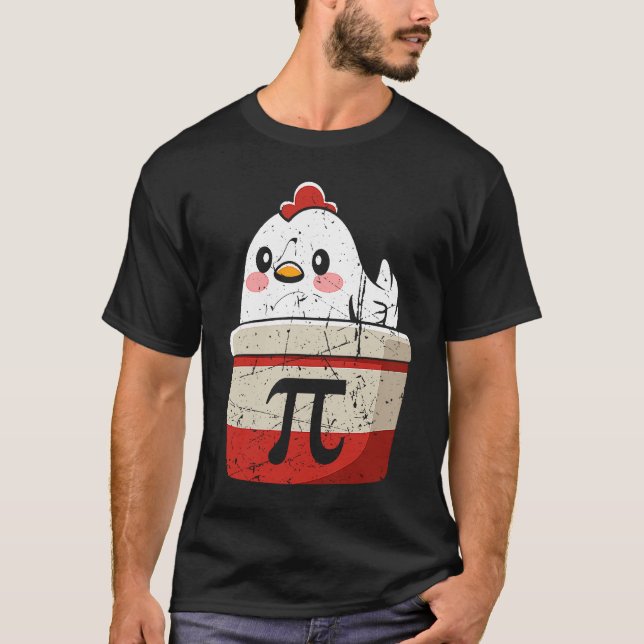 Fantastisk kyckling pot pi symbol matematik vetens t shirt (Framsida)