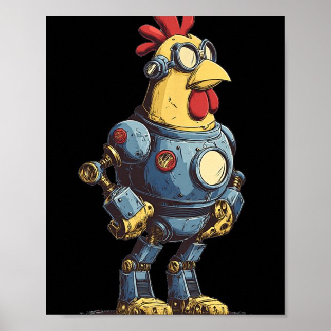 Fantastisk kycklingrobot för framtida djurälskare  poster (Framsidan)