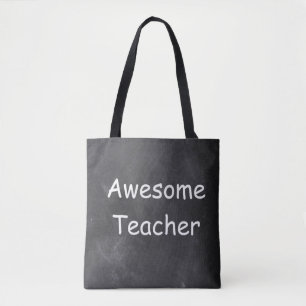 Fantastisk Lärare Chalkboard Design Gift Idea Tygkasse