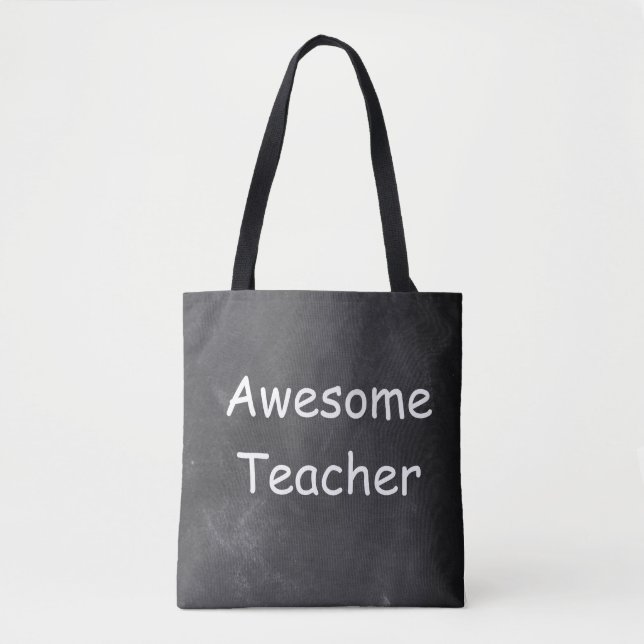 Fantastisk Lärare Chalkboard Design Gift Idea Tygkasse (Framsida)