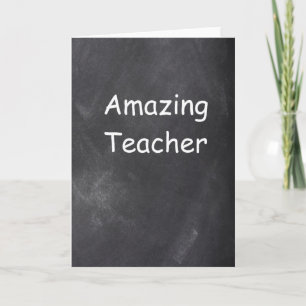 Fantastisk Lärare Chalkboard Design Tack Kort