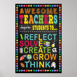 Fantastisk Lärare Inspire Student Classroom Poster