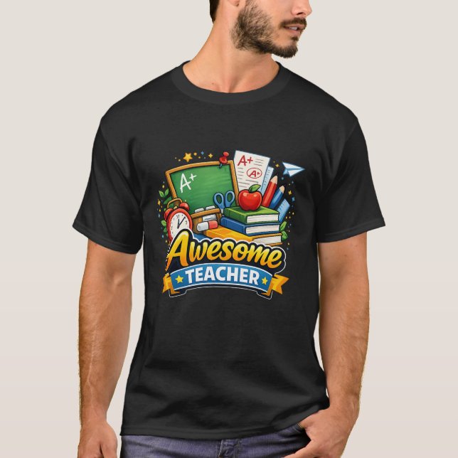 Fantastisk lärare uppskattning t shirt (Framsida)