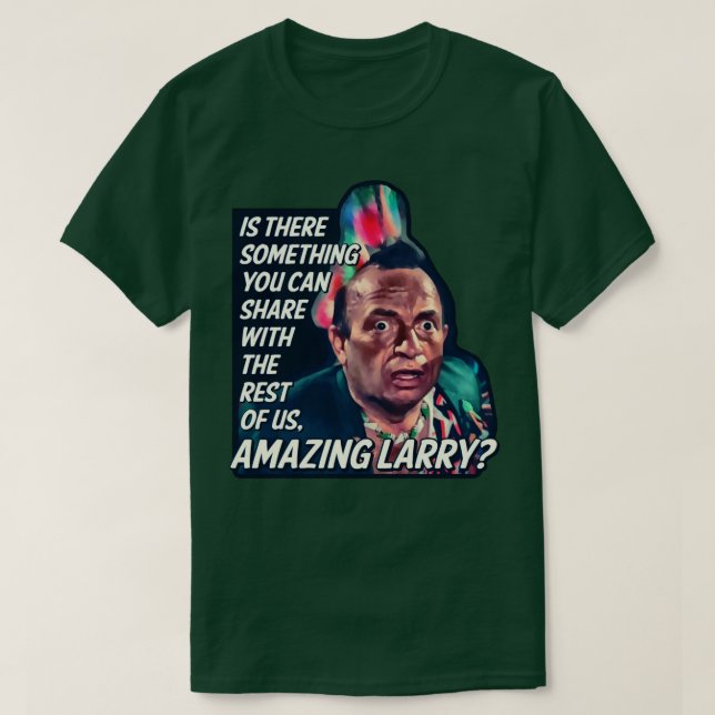 Fantastisk Larry Pee Wees Big Äventyr T Shirt (Design framsida)