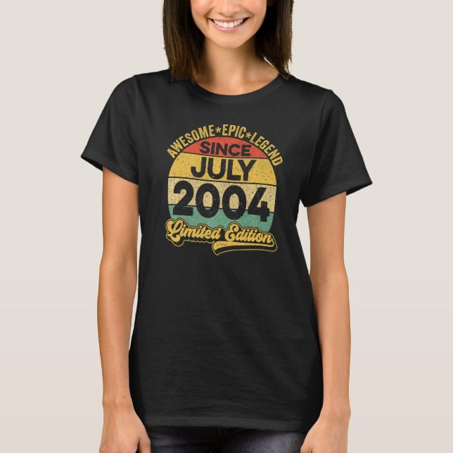 Fantastisk Legend sedan juli 2004 18:e födelsedage T Shirt (Framsida)