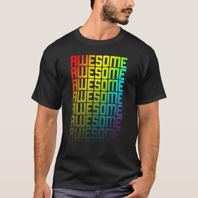 Fantastisk LGBTQ+ Regnbåge Gay pride Tona bild T Shirt (Framsida)