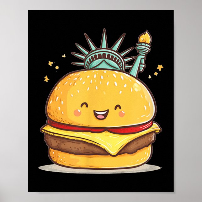 Fantastisk Liberty Statue Burger Costume for Boys  Poster (Framsidan)
