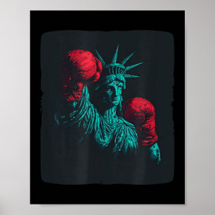 Fantastisk Liberty with Boxing Glove Costume Poster