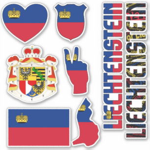 Fantastisk Liechtenstein formar nationella symbole Klistermärken