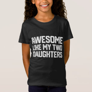 FANTASTISK LIKNAR MIN TVÅ DAUGHTERS Fars dag Pappa T Shirt