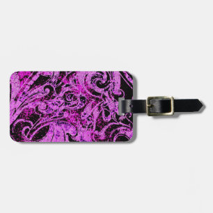 Fantastisk Lila & Black Abstract Design Bagagebricka