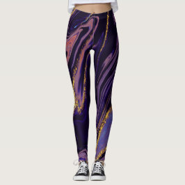 Fantastisk Lila MarbleLeggings Leggings