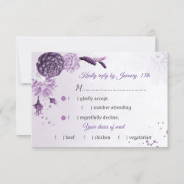 Fantastisk lila shades blommor OSA av måltid Kort