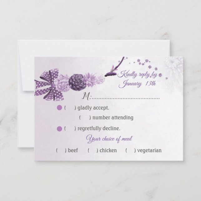 Fantastisk lila shades blommor OSA av måltid Kort (Framsida)