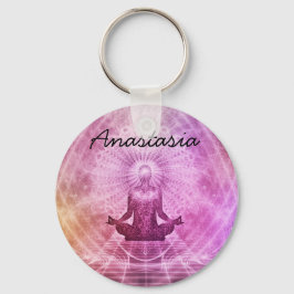 Fantastisk Lila Yoga Nyckelring
