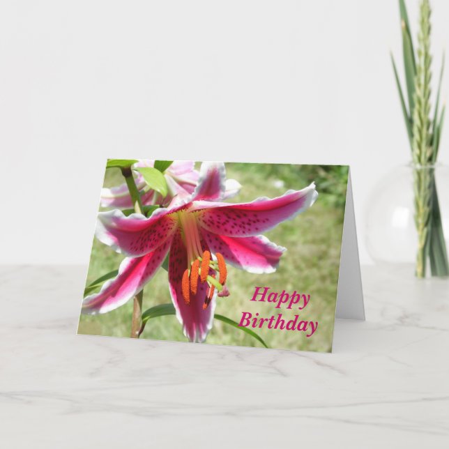 Fantastisk Lily Birthday Card Kort (Framsida)