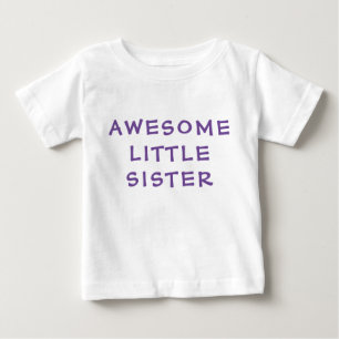 FANTASTISK LITTLE SISTER Younger Syskon Typography T Shirt