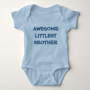 FANTASTISK LITTLEST BROTHER Blue Baby Outfit Tröja