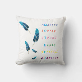 Fantastisk Loving Strong Lycklig Mor Feathers Kudde