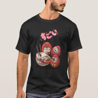 Fantastisk Lucky Daruma Slurping Noodles Japan T Shirt