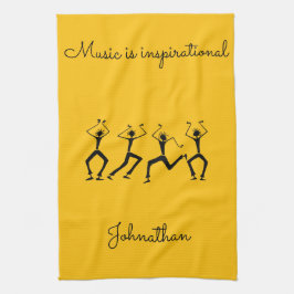 Fantastisk, Lycka till Party Dancers Kitchen Towel Kökshandduk