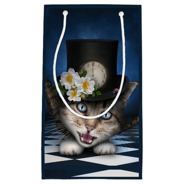 Fantastisk Mad Hatter Tekanna Cat Whimsical Design (Framsidan)