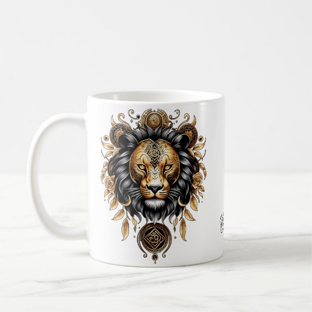 Fantastisk majestätisk lejon kaffemugg (Vänster)