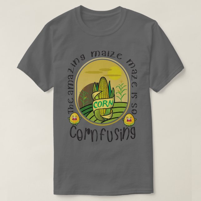 Fantastisk Majze Maze Cornfield Autumn Maj festiva T Shirt (Design framsida)