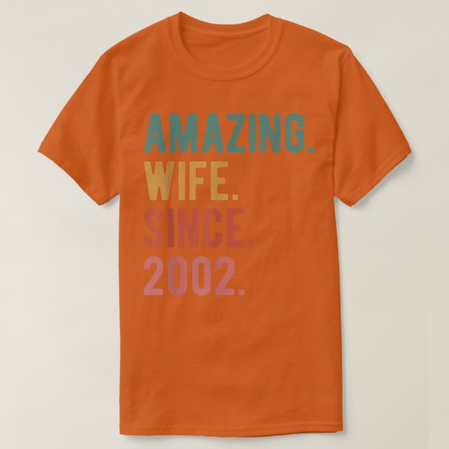 Fantastisk Maka sedan 2002 20:e Bröllop-årsdagen T Shirt (Design framsida)