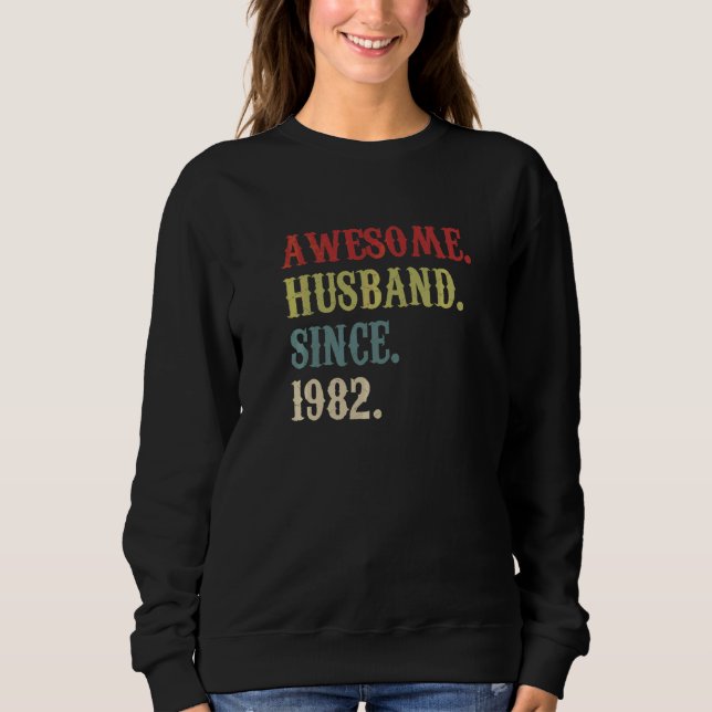 Fantastisk Make sedan 1982 Retro 40 Bröllop Aniver T Shirt (Framsida)