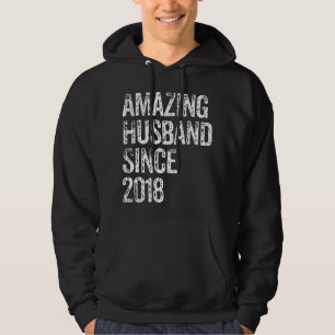 Fantastisk Make Sedan 2018 4 Års Bröllopsdag Hoodie
