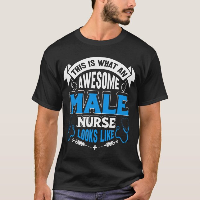 Fantastisk Male Nurse T Shirt (Framsida)