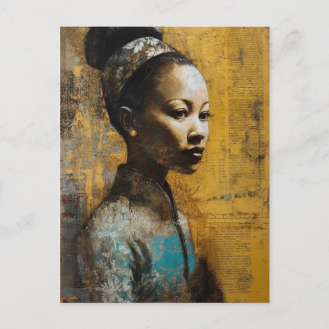 Fantastisk målning av blandade kvinnor vykort (Framsida)