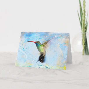 Fantastisk målning av Hummingbird Kort