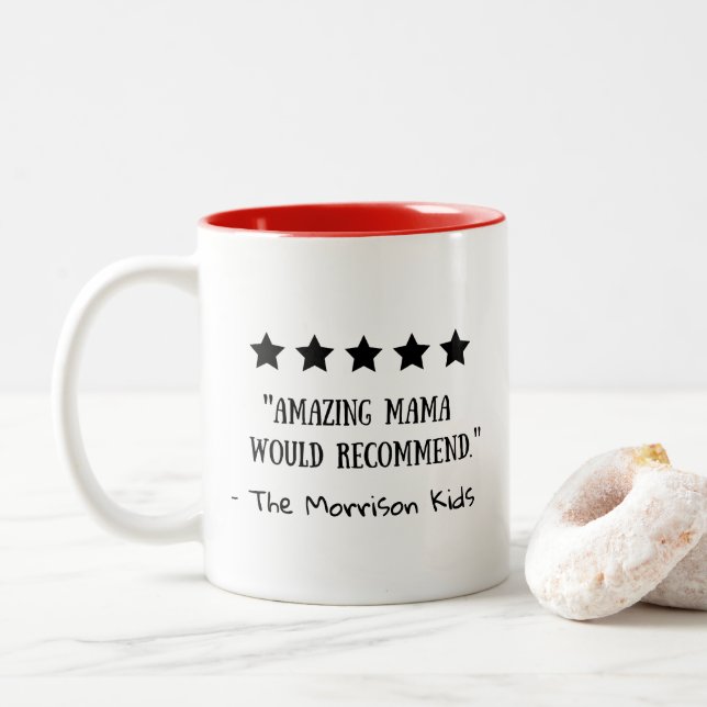 Fantastisk Mamma 5 Stars Funny Mors dag Mamma Två-Tonad Mugg (Med munk)