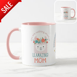 Fantastisk MAMMA GRANDMA MOR Funny Cute Llama Kaffemugg