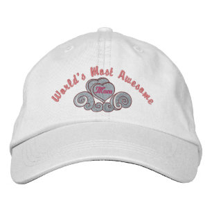 Fantastisk Mamma Hearts Broderad Keps