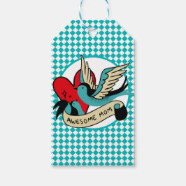 Fantastisk Mamma Tatto och Harlequin Mors dag Presentetikett