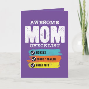 Fantastisk Mamma Western Cowgirl Checklista Anpass Kort