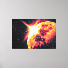 Fantastisk måne på ett unikt sätt Foto Canvastryck