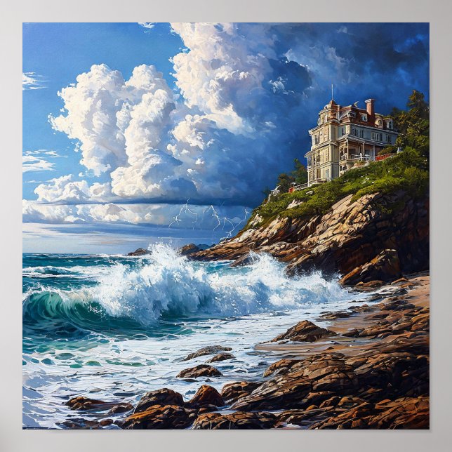 Fantastisk marinmålning poster (Framsidan)