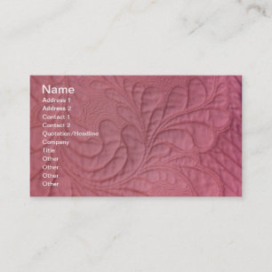 Fantastisk Maskin Quilting , Namn, Adress 1, Add.. Visitkort