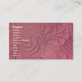 Fantastisk Maskin Quilting , Namn, Adress 1, Add.. Visitkort