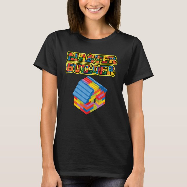 Fantastisk Master Builder Brick Builder T Shirt (Framsida)