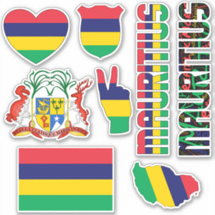 Fantastisk Mauritius formar nationella symboler Klistermärken