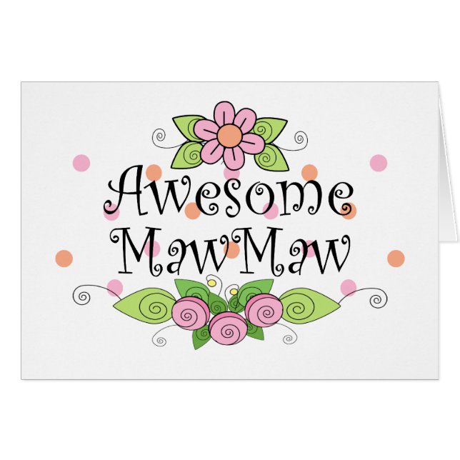 Fantastisk MawMaw T-Shirt Hälsningskort (Framsidan Horizontal)