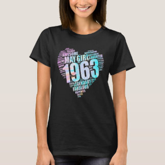 Fantastisk May Girl 1963 Fabulous Big Heart 59th B T Shirt