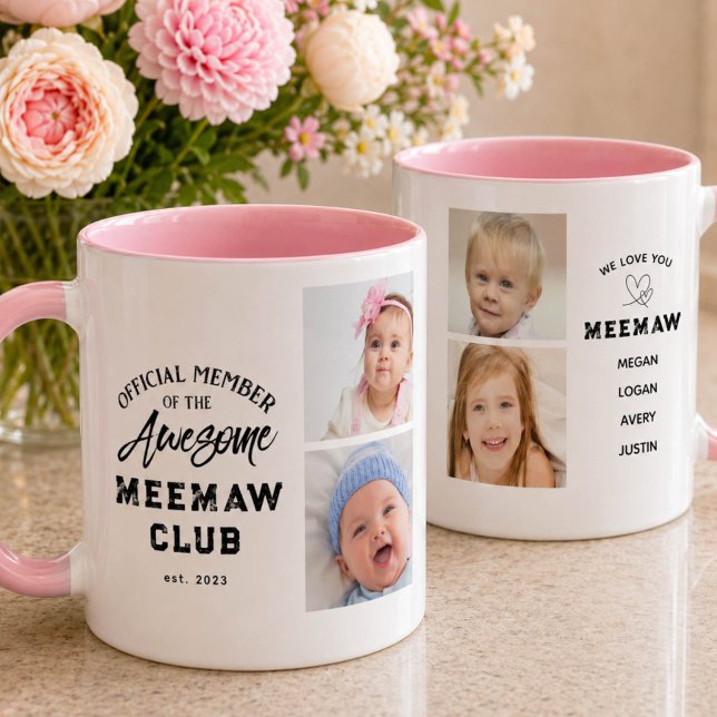 Fantastisk MEEMAW-mugg med fotokollage Mugg (Skapare uppladdad)