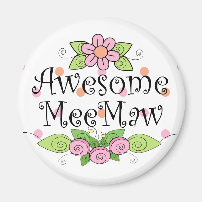 Fantastisk MeeMaw T-Shirt Magnet (Framsidan)