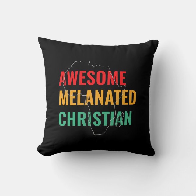 Fantastisk Melanated Christian Kudde (Framsida)